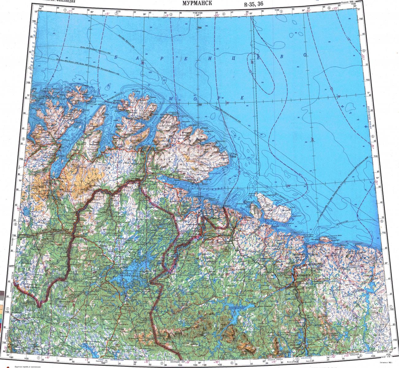 Фото карты мурманской области